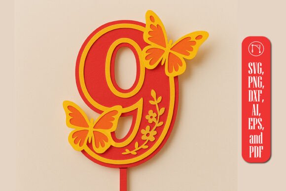 3D Butterfly Number 9 Topper SVG: An Embroidery Review