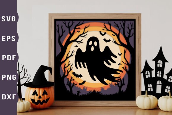 3D Halloween Ghost Shadow Box SVG Review