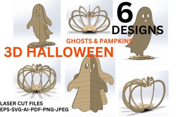 3D Halloween Ghosts Pumpkins Laser Cut SVG Review