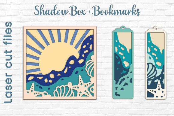 3D Layered Sea Waves SVG for Summer Shadow Boxes