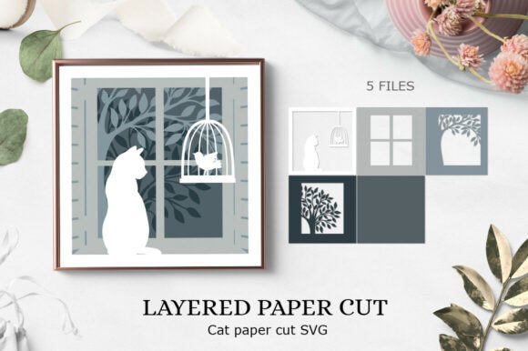 3D SVG Cat Template for Shadow Boxes Review