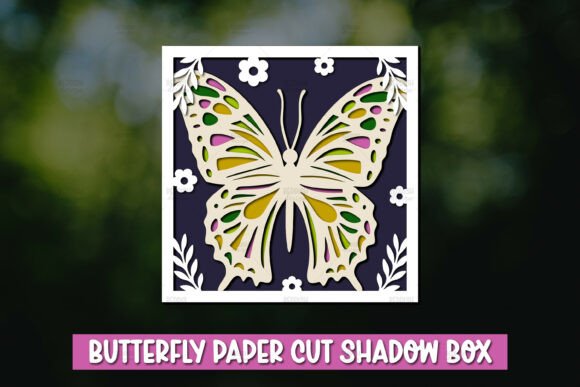 3D SVG Review: Butterfly Shadow Box Asset