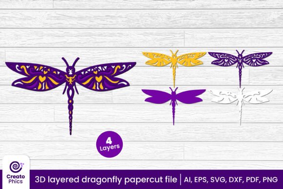 3D SVG Review: Dragonfly Papercut for Other Crafts