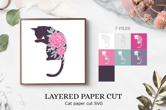 3D SVG Shapes: Layered Paper Cut Cat Review