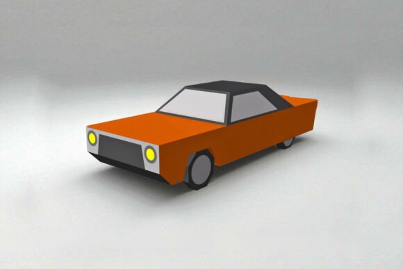 Car Model 3D SVG: Papercraft Centerpieces for Clients