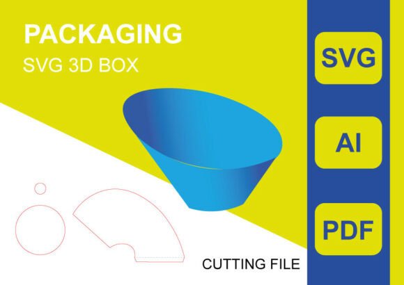 Cone Mitered 3D SVG: Layered Objects for Editorial Design