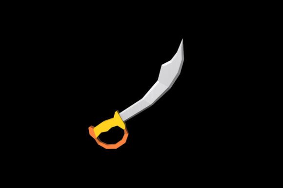 Dagger Sword 3D SVG: Shapes for Digital Products