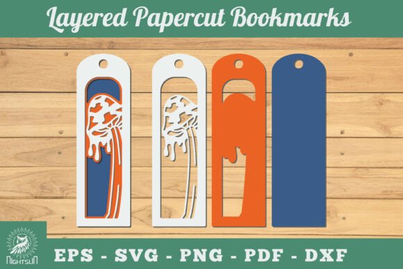 Fall 3D SVG: Mushroom Papercut Bookmarks Review