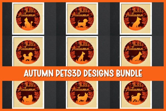 Fall 3D SVG Review: Dog and Cat Shadow Boxes