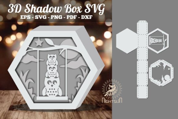 Family Owl 3D SVG for Shadow Boxes Review