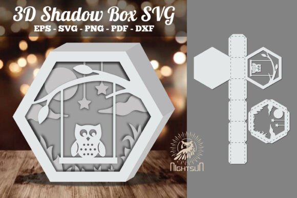 Family Owl 3D SVG for Shadow Boxes Review