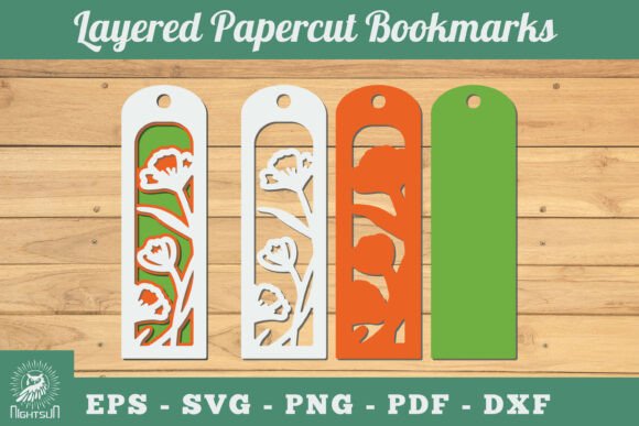 Flowers 3D Papercut Bookmarks SVG 3: Spring Editorial Asset