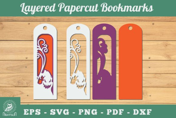 Ghost 3D SVG for Halloween Papercut Bookmarks