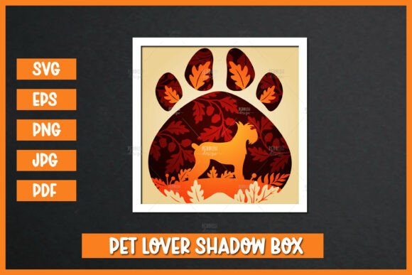 Schnauzer 3D SVG: Layered Paper Cut for Dogs Branding
