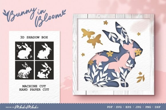 Spring Bunny 3D Shadow Box SVG Review