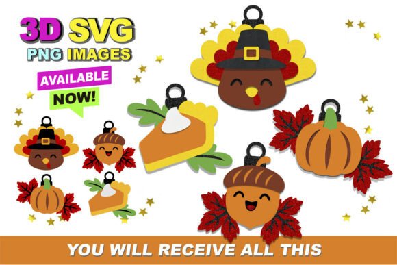 Thanksgiving Ornament 3D SVG for Real Crafting
