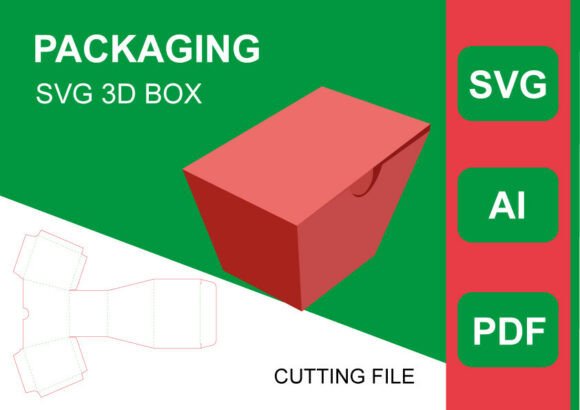 Trapezoid Box 3D SVG: Objects for Client Projects